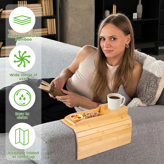 BAMBUSOO - Modern Minimalist Sofa Tray